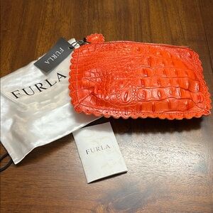 Furla Women's Orange Genuine Leather Bag